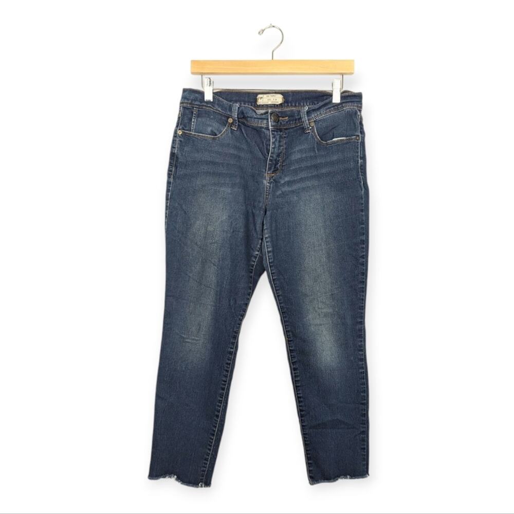 Free People Blue Dark Wash Skinny Jeans Size 30